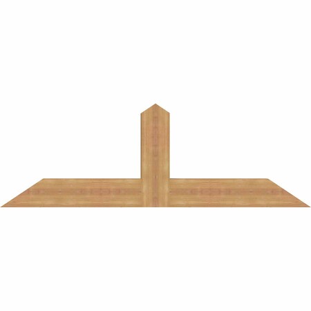 Ekena Millwork Portland Smooth Timber Gable Bracket, Western Red Cedar, 60"W x 20"H x 3 1/2"D x 5 1/2"F, 8/12 Pitch GBW060X20X0406POR00SWR